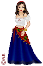 Another gypsy. I like the pattern on the shawl. doll graphic