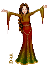 Playing with Layer Blend Modes. I love the rich colours in the dress. doll graphic