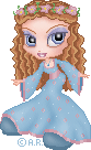 I just love Phoebe. Everything worked so well on her, the hair, the make up, the dress... doll graphic